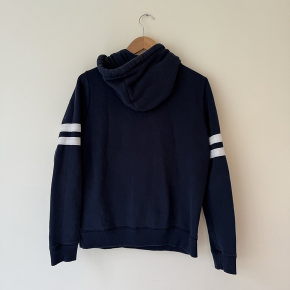 Hollister Logo‎ Graphic Hoodie Sweatshirts NAVY Blue Womens Size Small S - Picture 2 of 9